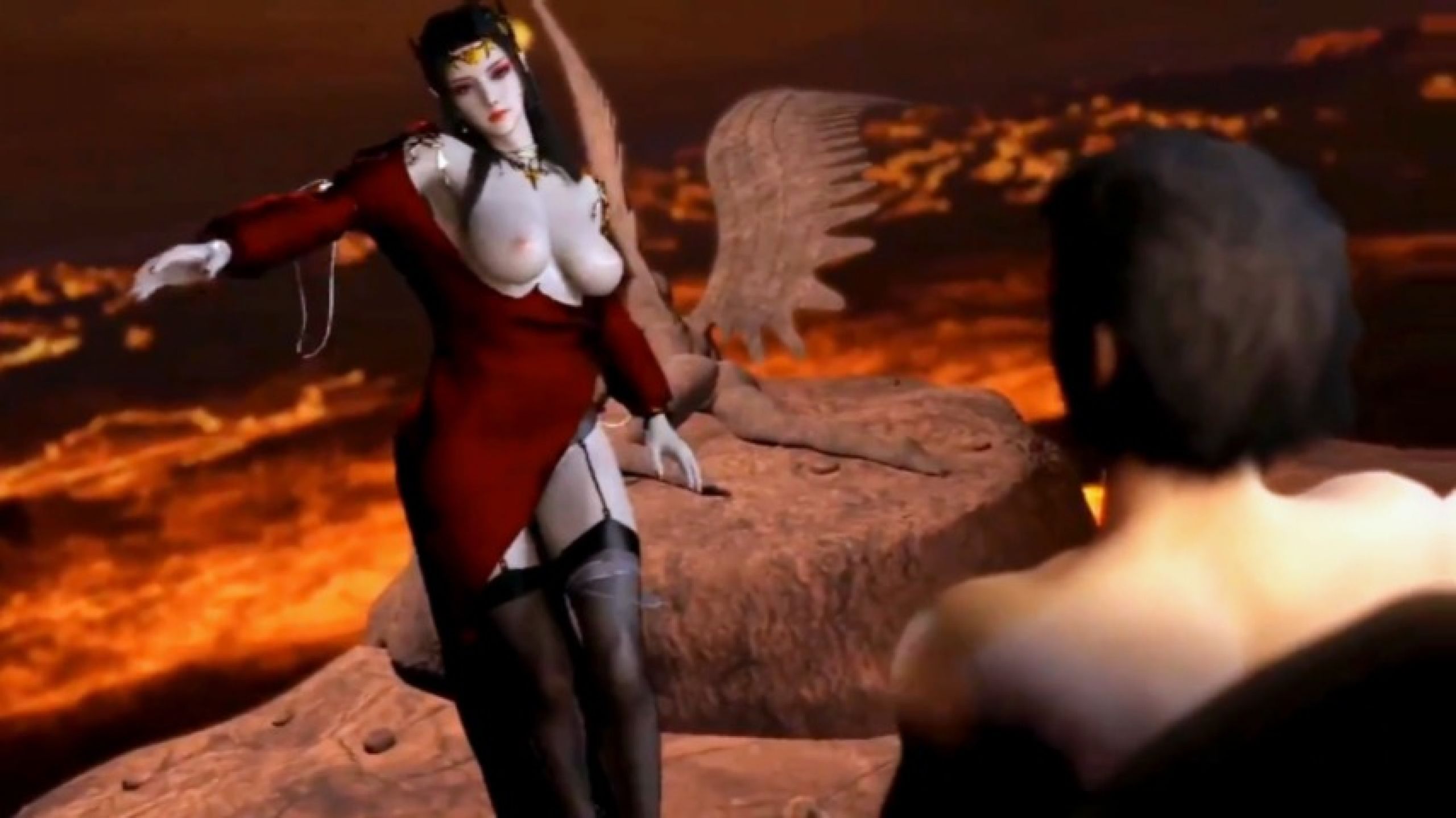 Medusa Queen get fuck at volcano Part 01)- 3D 413