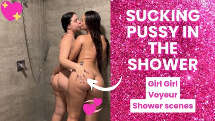 Sucking Pussy in the Shower