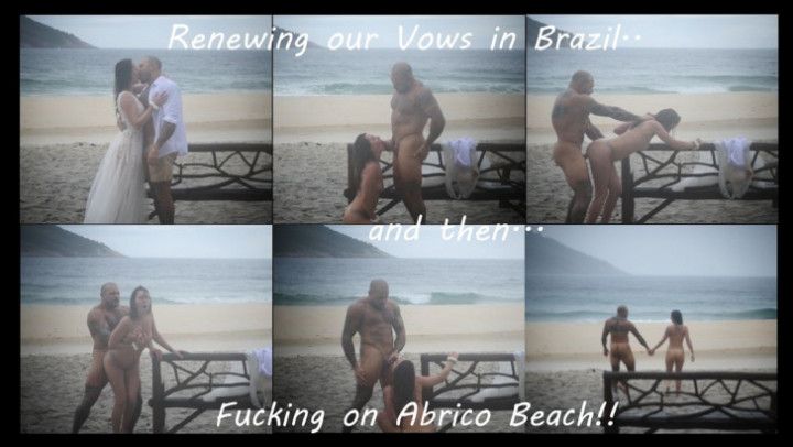 Public Beach Fuck -- Vow Renewals and Cum on my Face