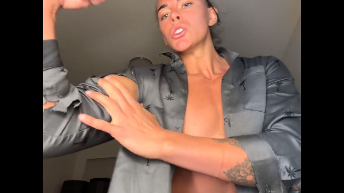 Topless Button Popping Muscle Growth: Shirt Ripping