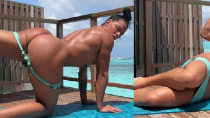 Island Girl Nude Outdoor Workout &amp; Yoga