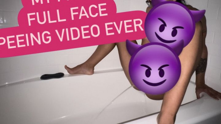 My First PEE Video With Full Face