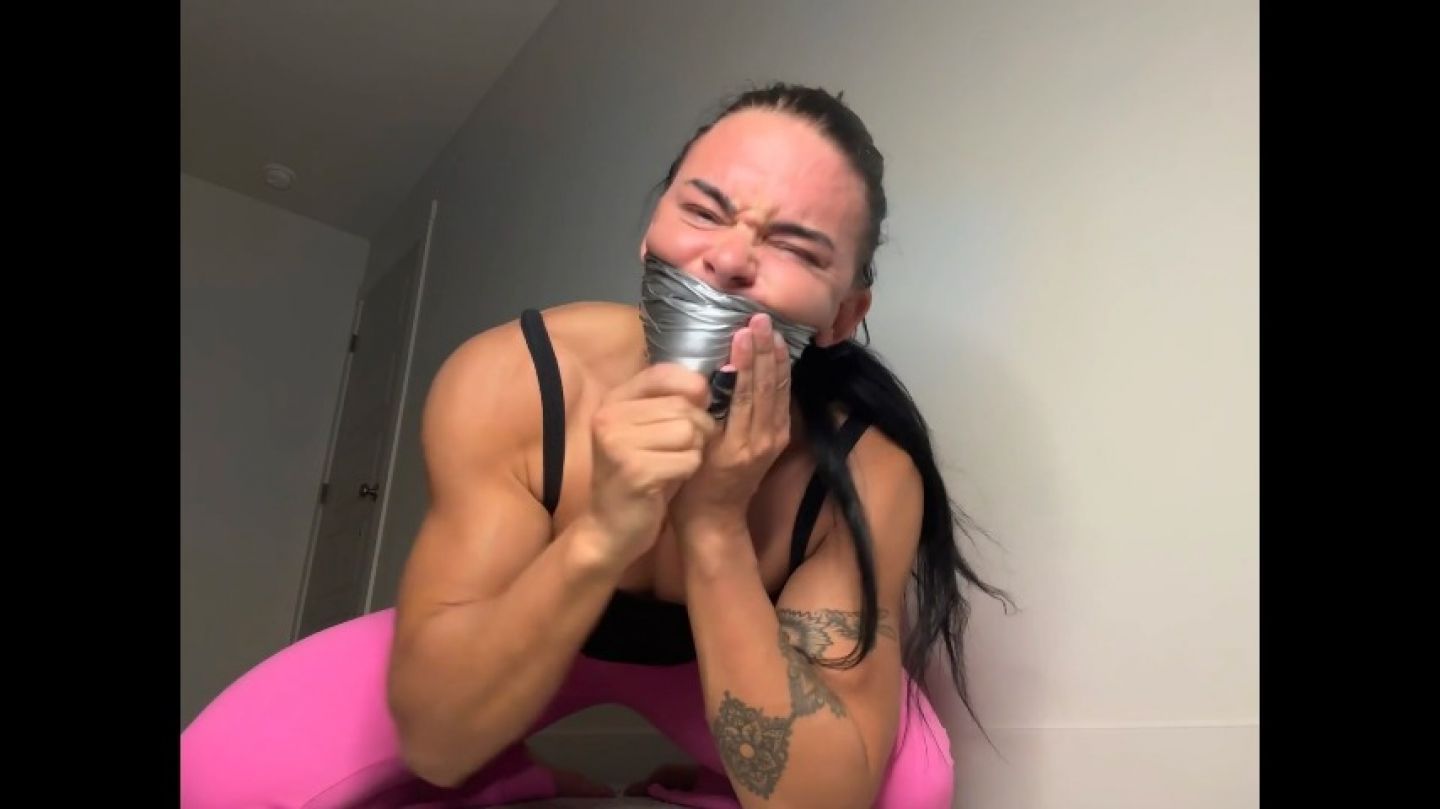 Annoying Gym Girl Ended with Miraculous Tape Gag