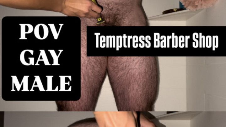 Temptress Barber Shop: Hairy Muscle Man Dick &amp; Asshole Shavi