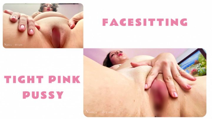 TIGHT PINK PUSSY GETS YOUR FACE WET FACESITTING CLOSE UP