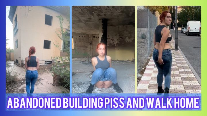 Pee in Scary Abandoned Building Public