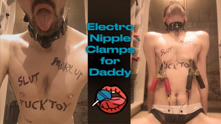 Toyboy in electro pain for Daddy