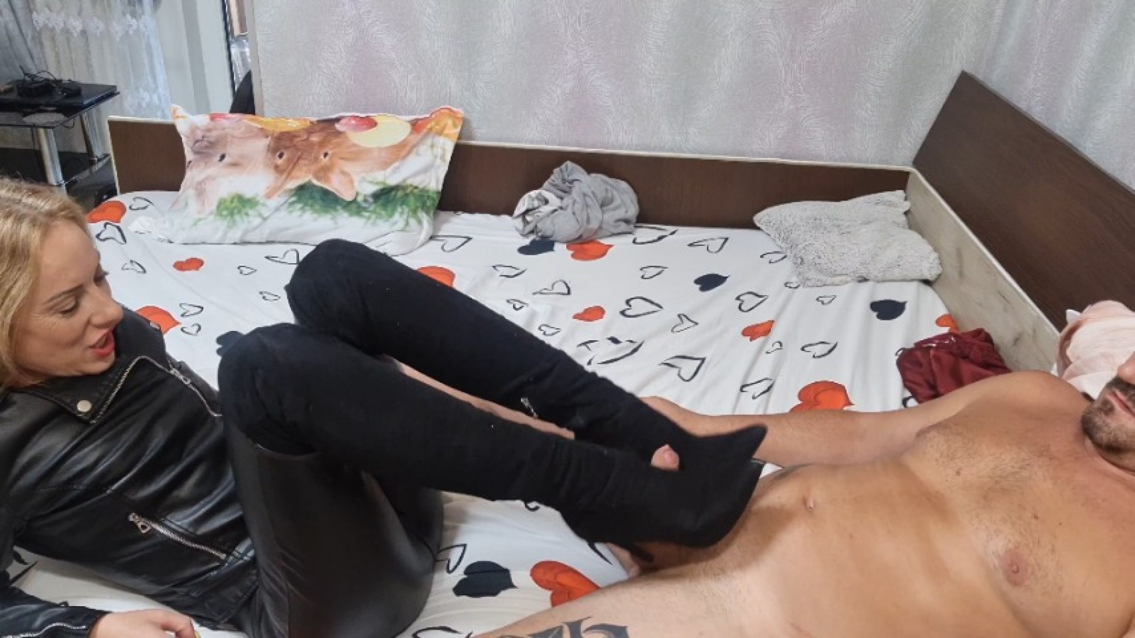 4k handjob , blowjob, bootjob, cum on boots