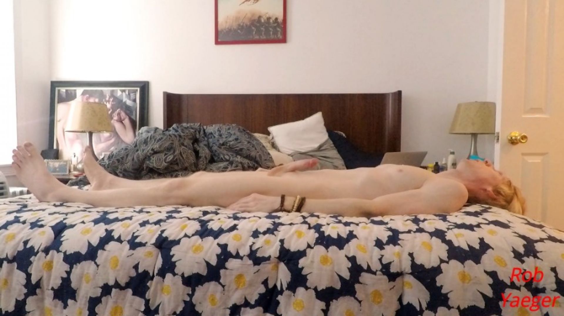 Stretched Out Long on the Bed