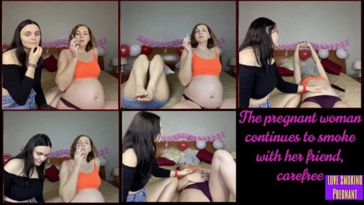 Vika and Lika - The pregnant woman continues to smoke