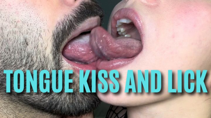 FRENCH TONGUE KISS AND FACE LICKING