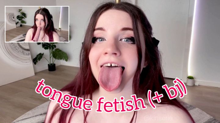 tongue play, finger sucking, and a licky blowjob