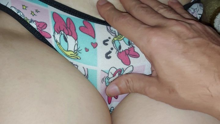 My stepdaughter shows me her new panties that smell rich and