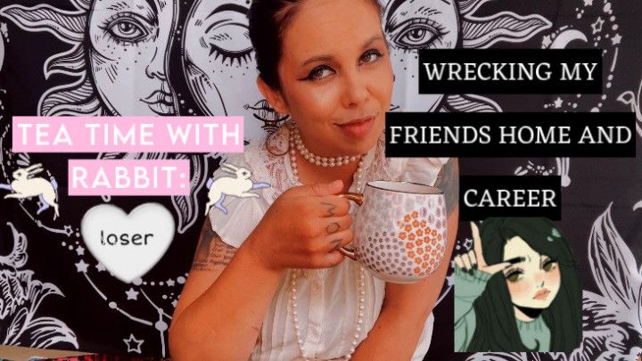 TEA TIME WITH RABBIT: WRECKING MY FRIENDS HOME AND CAREER