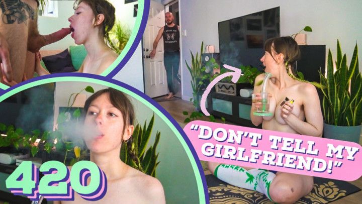 Lesbian Sucks BONGS and DONGS for 420