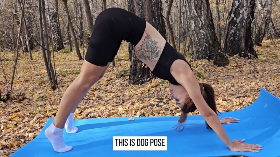 Yoga in forest