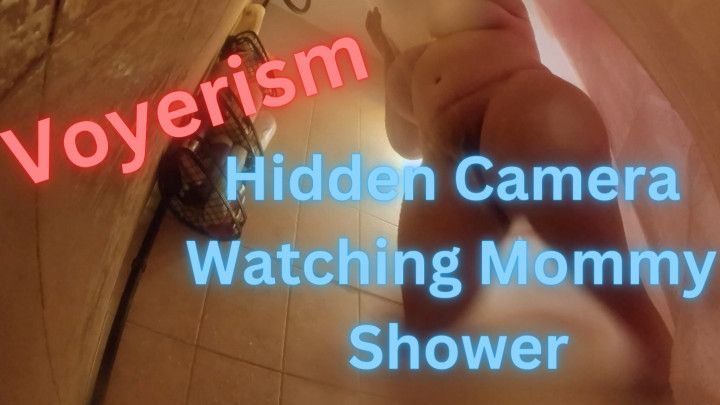 Shower Voyer, Hidden Camera Catching A Curvy Milf In Shower