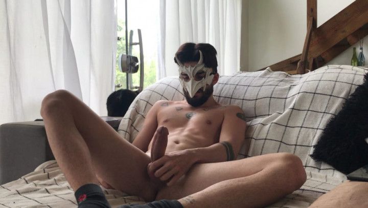 Afternoon Cum Shot Big Dick Masked Twink