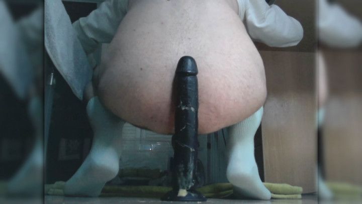 Riding with HARDCORE SQUATS on my BIG 9-inch black dildo