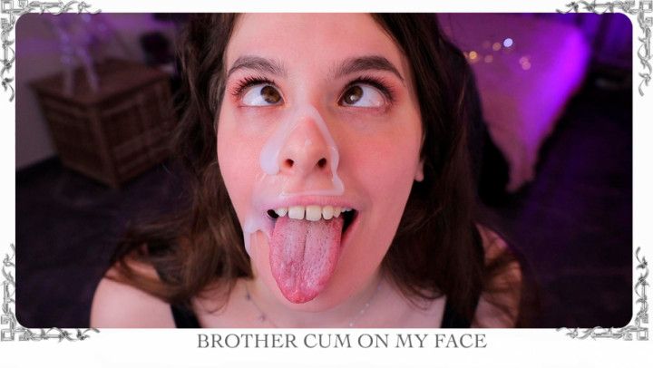 BROTHER CUM ON AHEGAO FACE