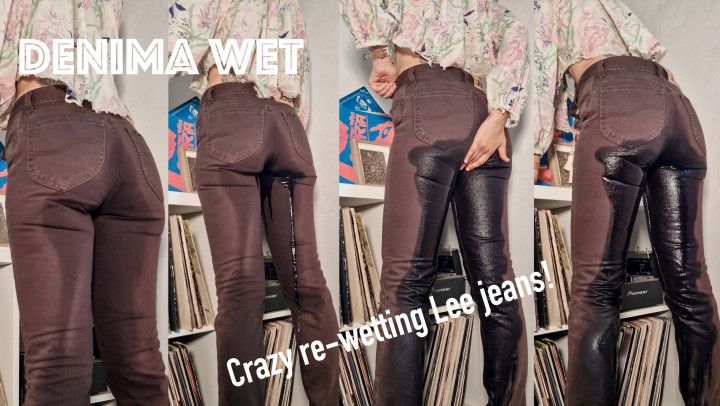 Pt 2. Re-wetting my new tight Lee jeans, cant stop peeing