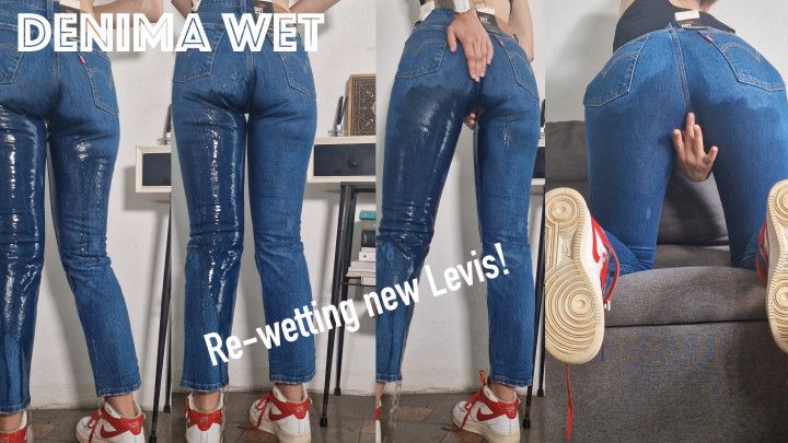 Part 2. Re-wetting my brand new Levis jeans...a lot