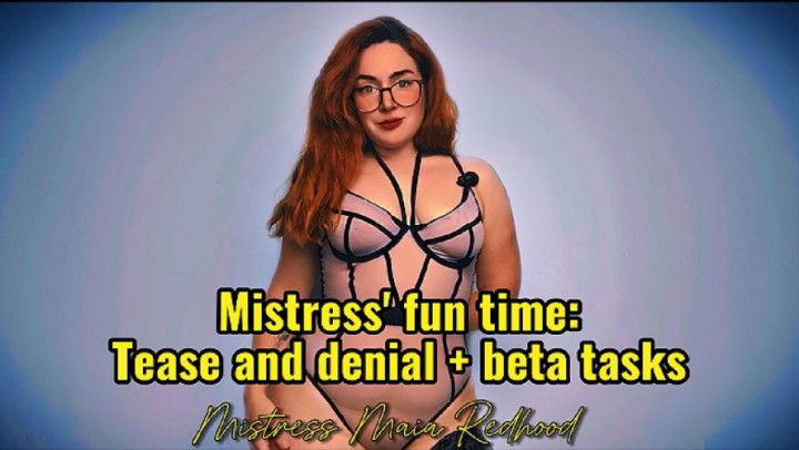 Tasks + Tease and denial for betas