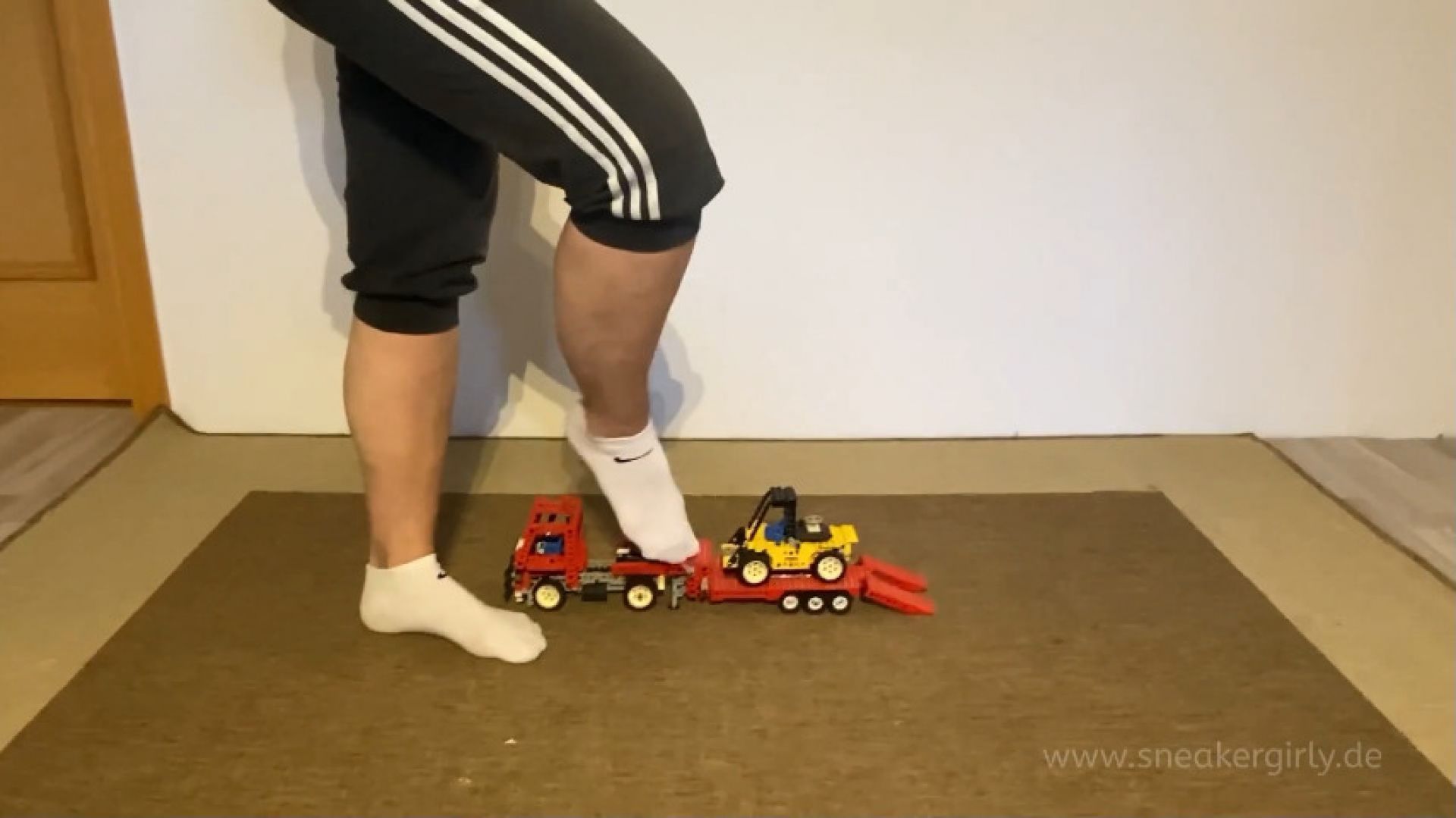 Akira - Toy Truck Crush with Socks and Barefoot