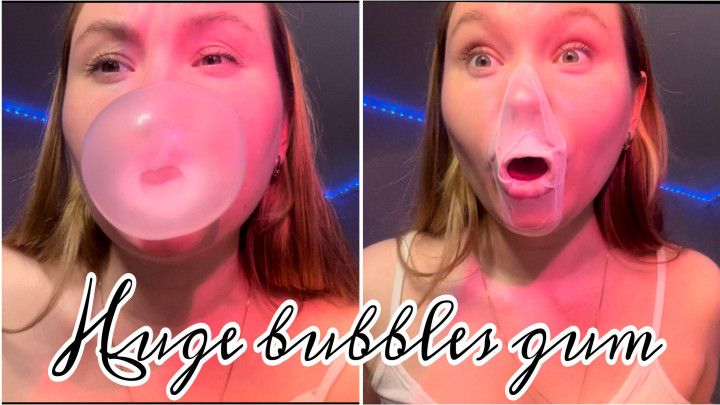 huge bubble gum bubbles explode on my face part 2