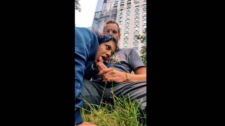 Central Park NYC mid-Sunday cock gobbling