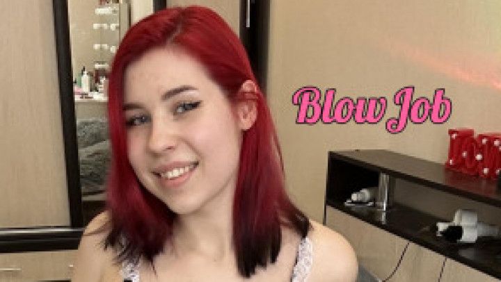 Blow job with a dildo