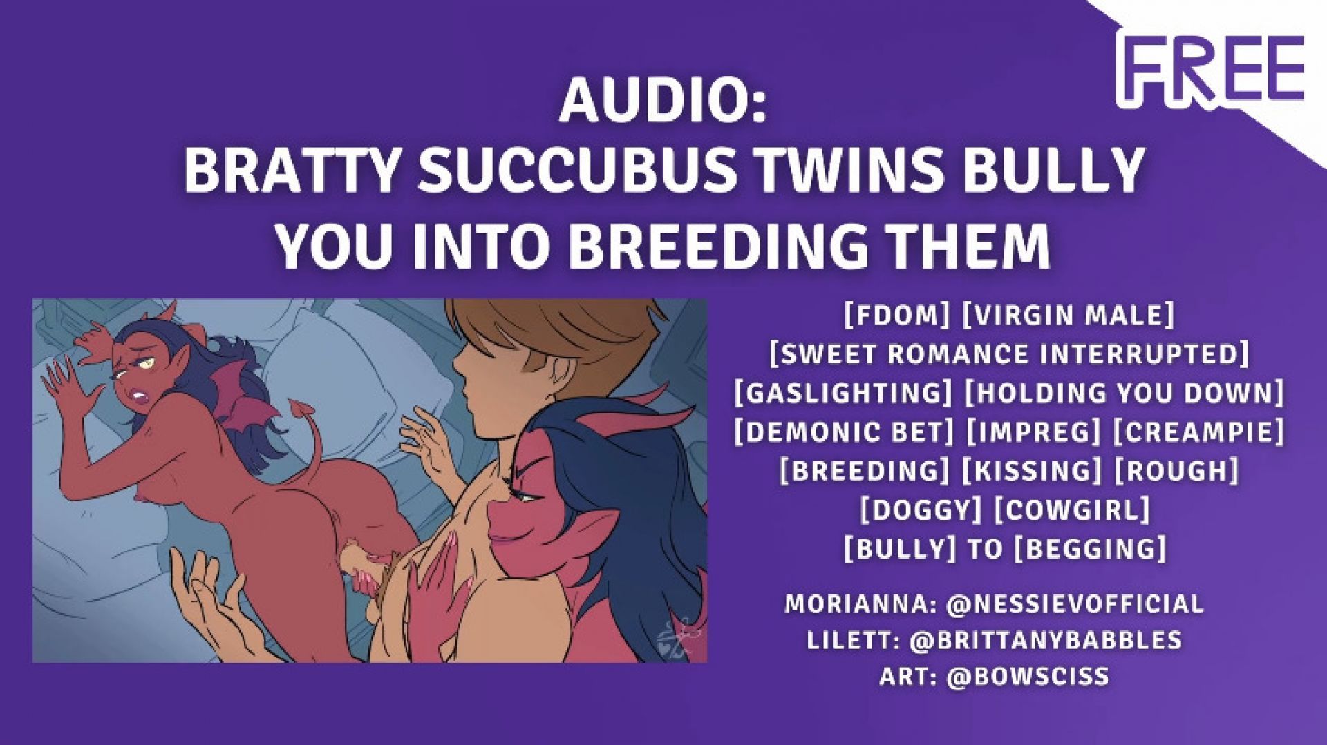 Bratty Succubus Twins Bully You Into Breeding Them