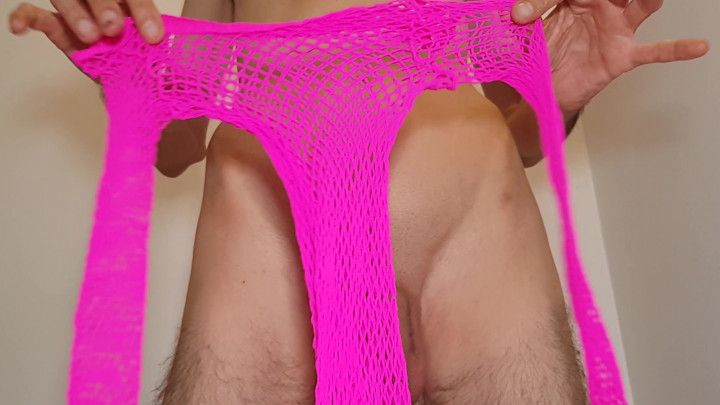 Fishnet Pink Dress Couldn't Wait Try On