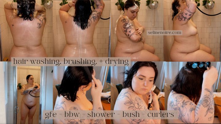 GFE - BBW showers, washes, + dries hair