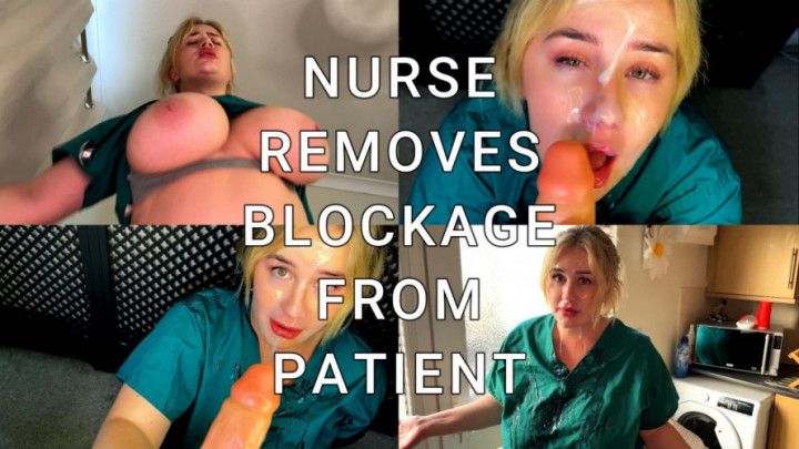 Nurse fucks and sucks patient and gets drowned in cum