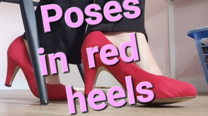 Poses in red heels - YT video