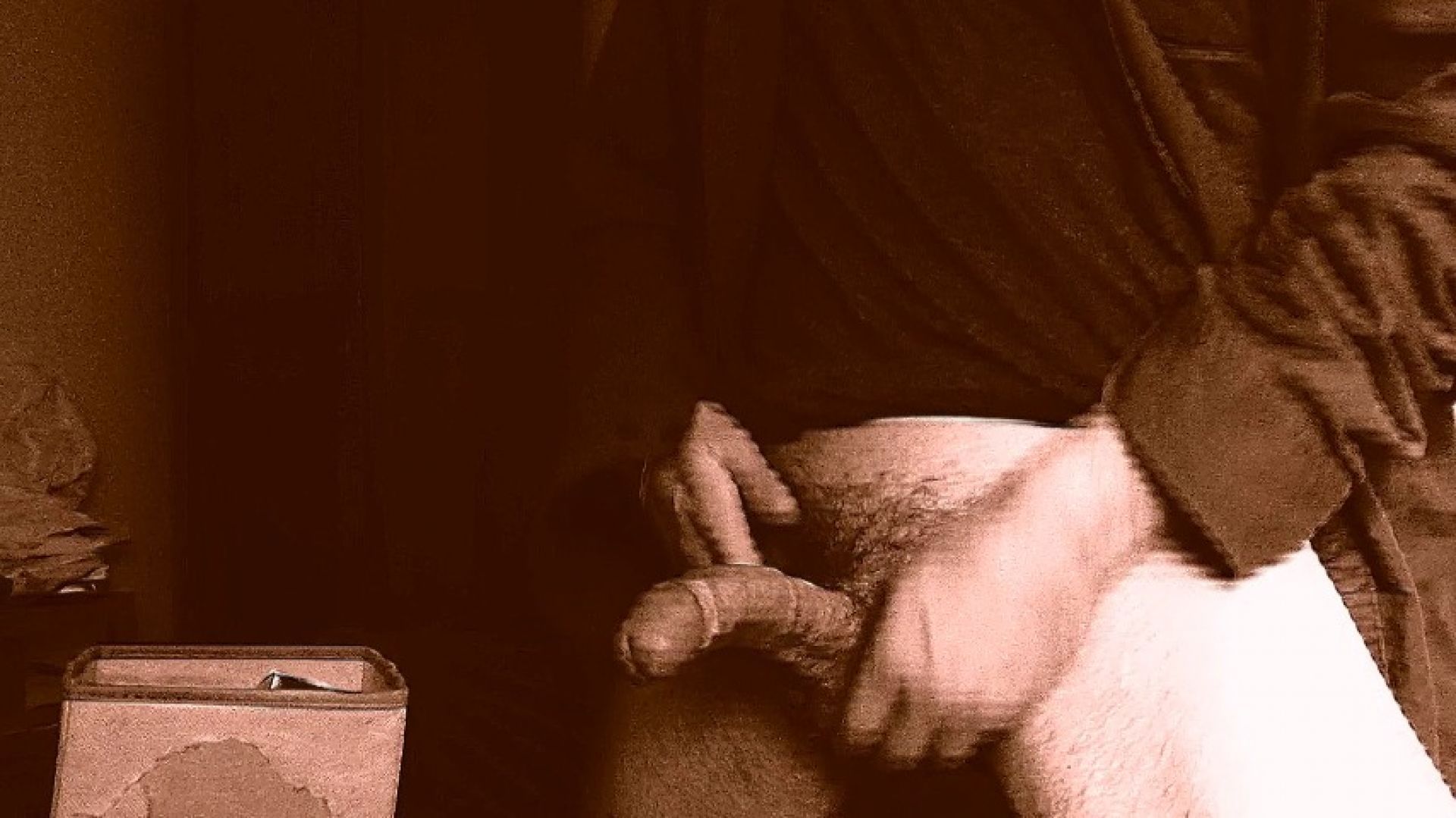 close-up handjob, sepia pleasures