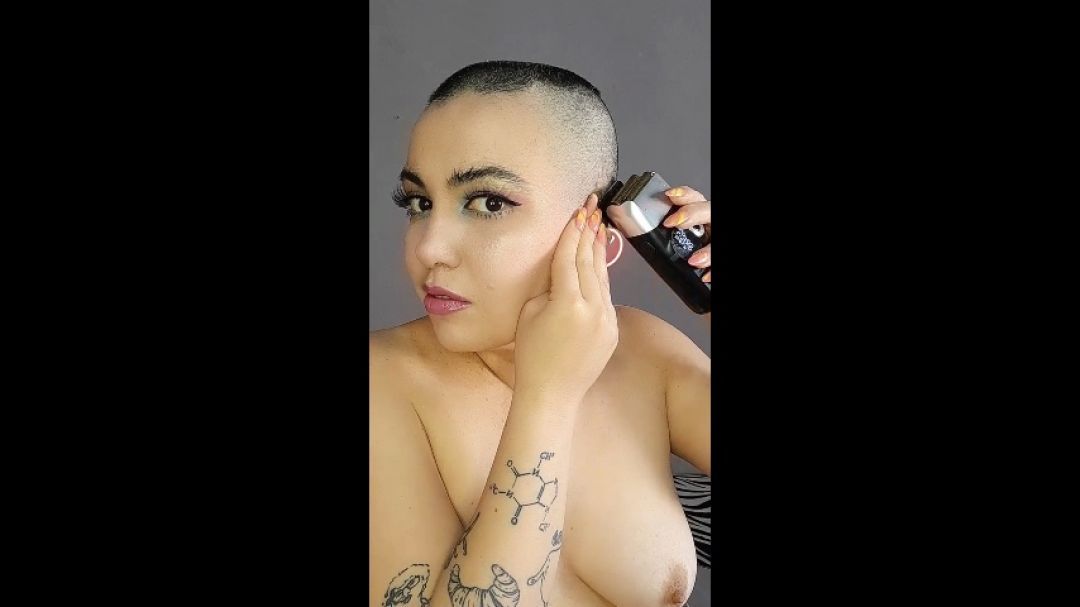 Shaved head and masturbation clipper and razor) smooth head