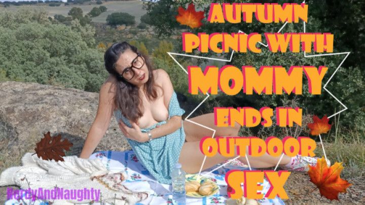 Autumn picnic w mom ends in outdoor sex