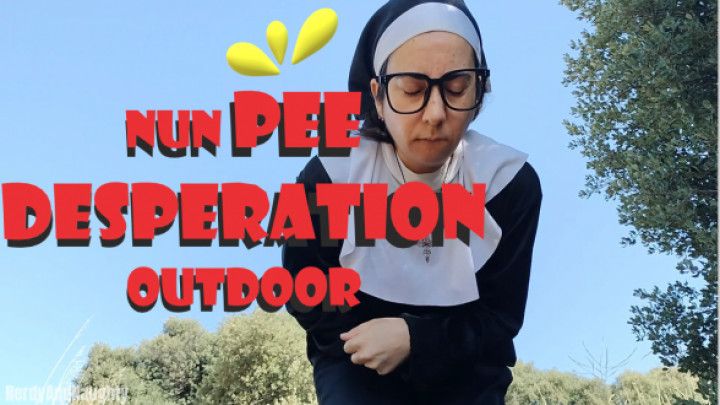 Nun pee desperation outdoor