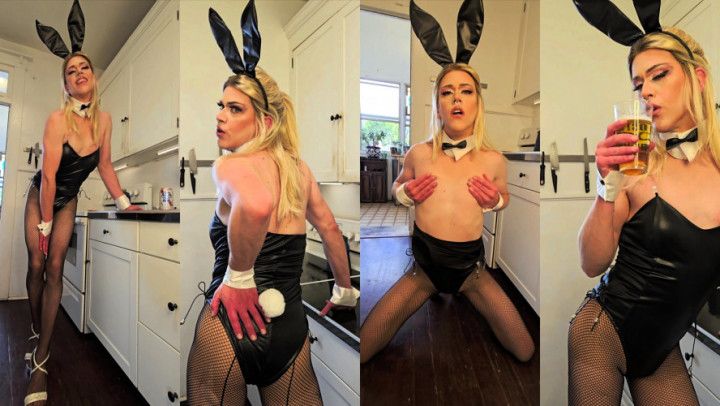 Playboy Bunny striptease - BTS photo shoot