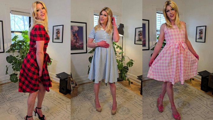 4K 1950s Housewife Dress try-on haul