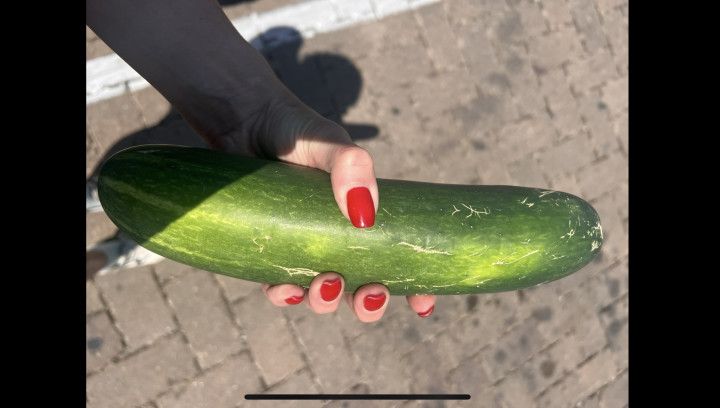 Massive cucumber dildo