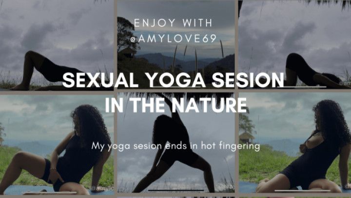 Sexual yoga sesion in the nature