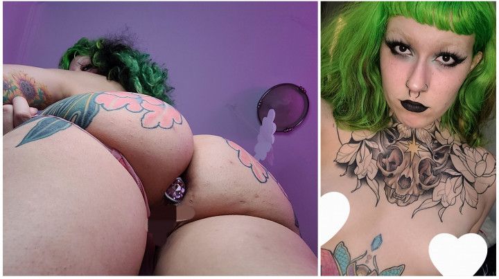 JOI PAWG GOTH GIRL - OILED ASS, TITS &amp; FEET ft. BUTTPLUG