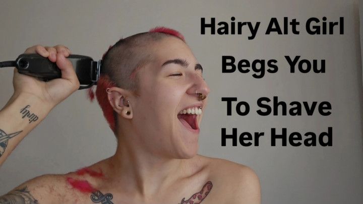 Cute Hairy Girl Needs You To Make Her Bald