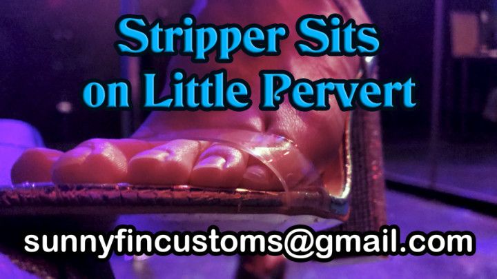 Stripper Sits on Little Pervert