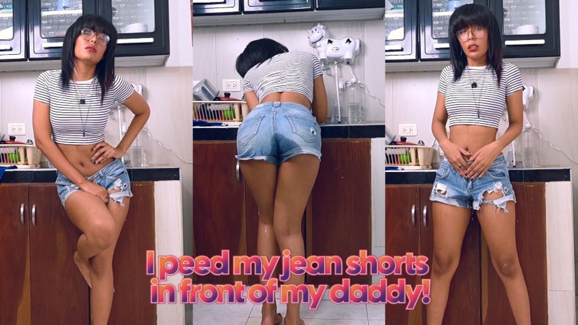 I peed my jean shorts in front of my daddy