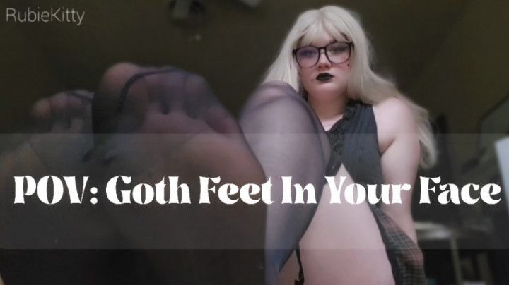 POV: Goth Stockings In Your Face