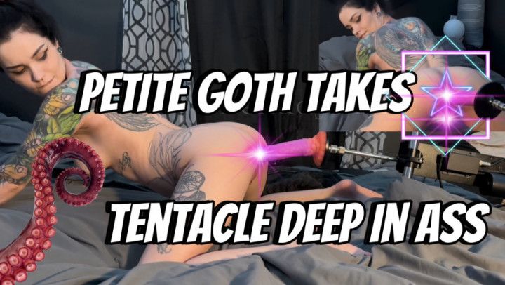 Petite Goth Takes Tentacle Deep in Ass